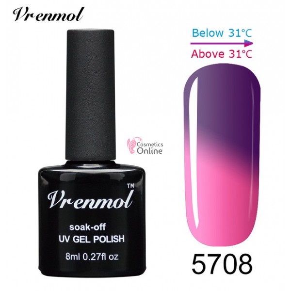 Oja Semipermanenta Soak Off UV Vrenmol 8ml Cameleon 5708 Violet-Pink